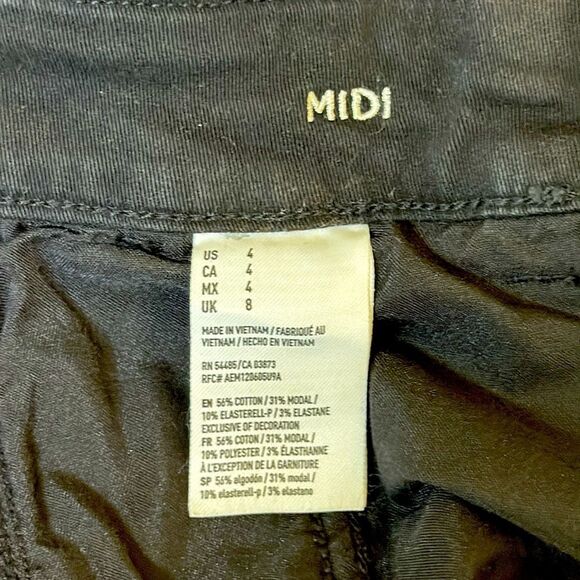 AEO Midi Twill Super Stretch Black Shorts - Picture 5 of 6